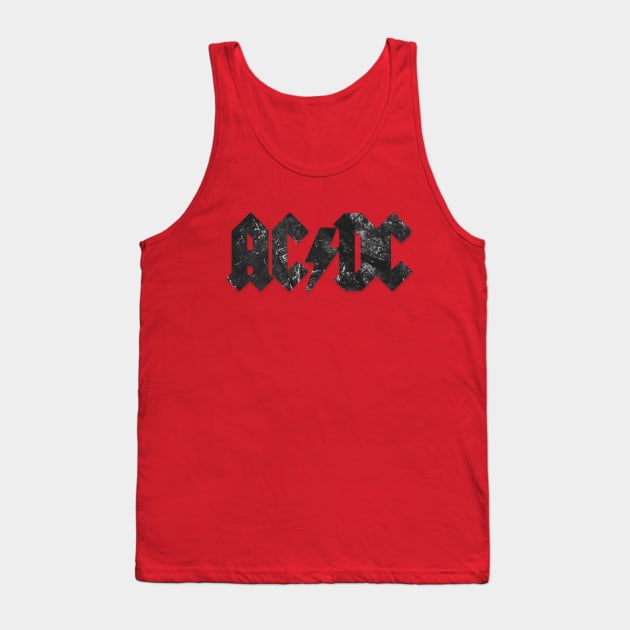 AC DC Vintage Distressed Tank Top by TheRelaxedWolf